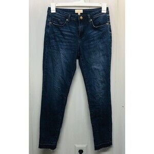 Anthropologie ModCloth Cropped Jeans Raw Hem Medium Wash, Size Medium